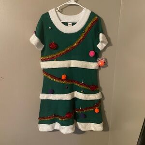 Green Knit Holiday Dress